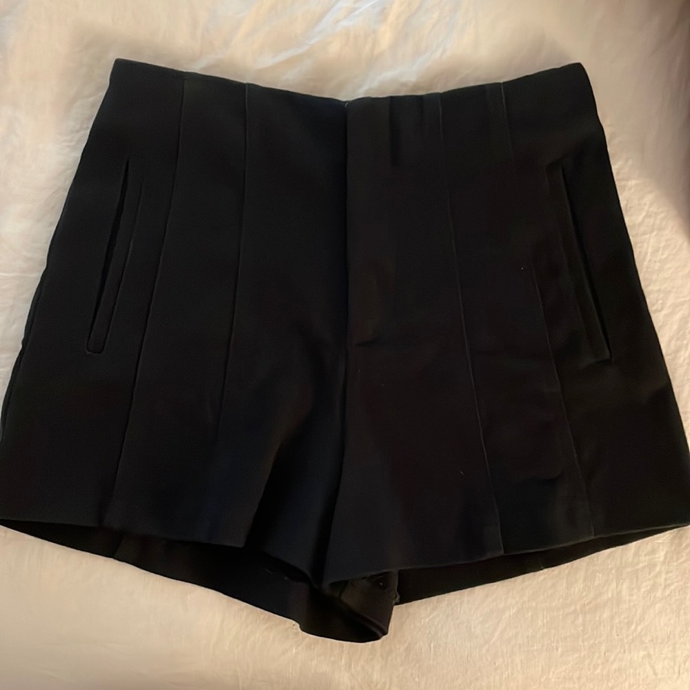 Zara High Waisted Black Shorts